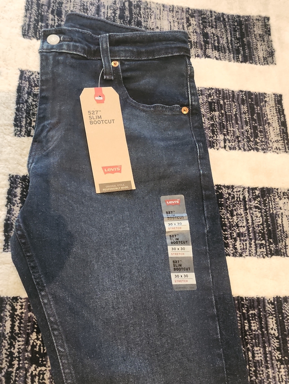 Levi's 527 Dark Indigo Slim Bootcut Jeans 30x30